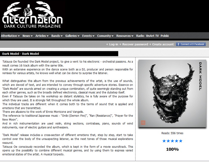 Dark Model album review on Alternation_1013