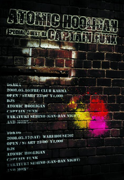 Atomic Hooligan Japan tour featuring Captain Funk