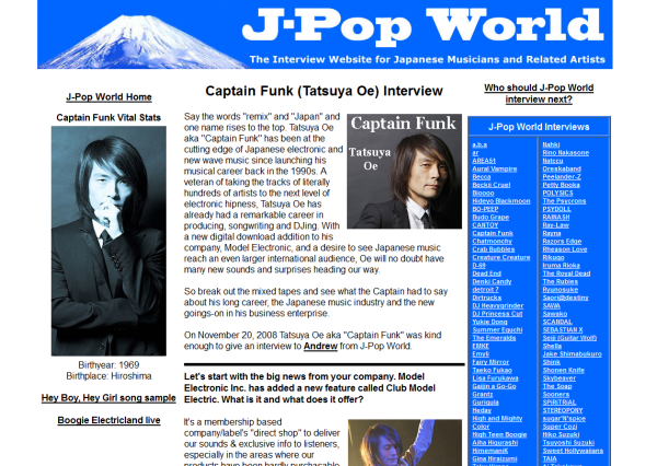 Captain Funk-interview at J-Pop World