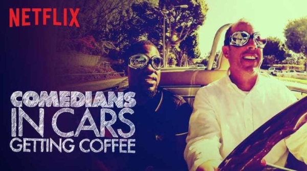 Comedians in Car Getting Coffee